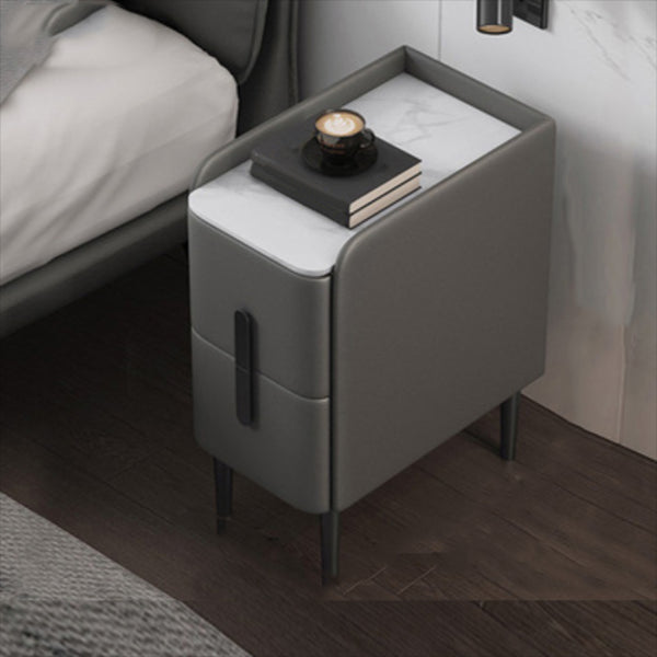 Drawers Included Nightstand Stone Bed Night Table for Bedroom