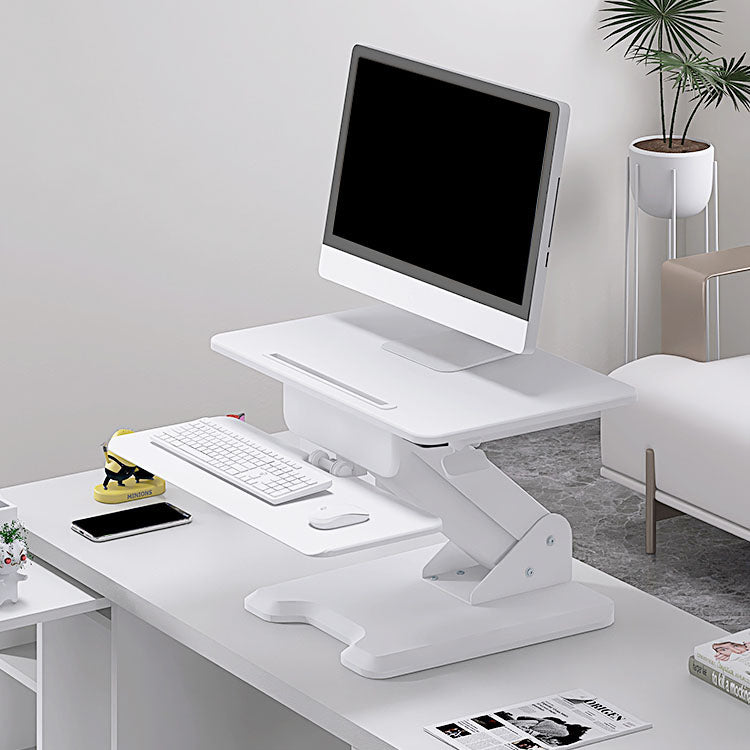 Rectangular Shaped Reversible Laptop Table Wood Writing Desk in White/Black