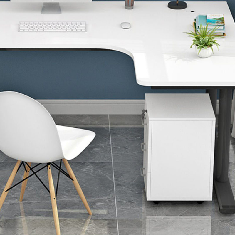 Contemporary White Office Desk Wooden Writing Desk for Office