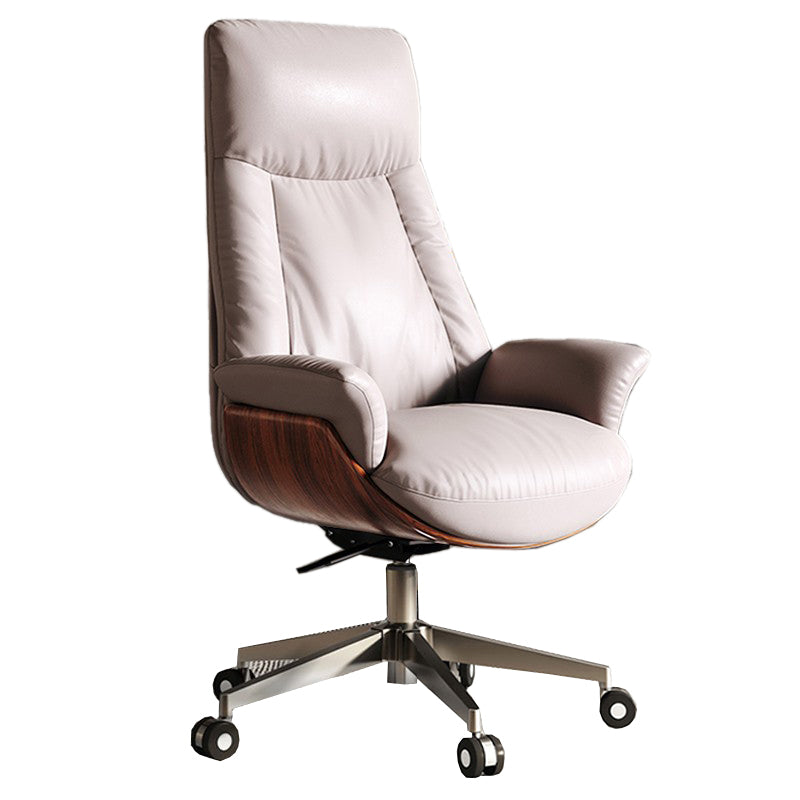 Modern Slide Office Chair Armless Leather Adjustable Seat Height Chair with Wheels