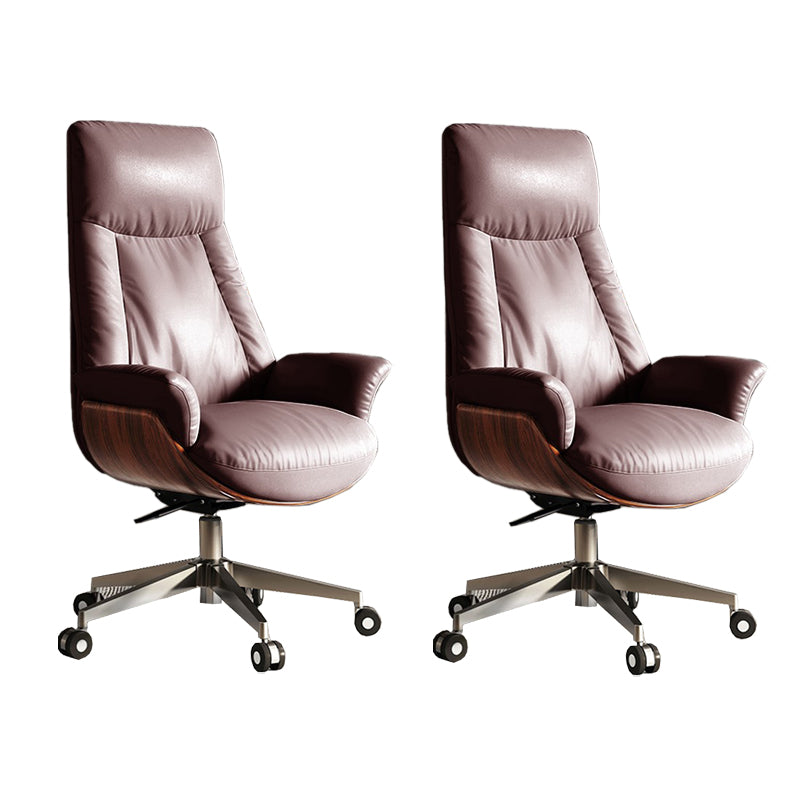 Modern Slide Office Chair Armless Leather Adjustable Seat Height Chair with Wheels