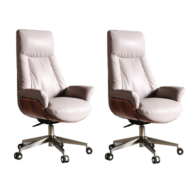 Modern Slide Office Chair Armless Leather Adjustable Seat Height Chair with Wheels