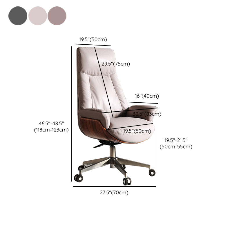 Modern Slide Office Chair Armless Leather Adjustable Seat Height Chair with Wheels