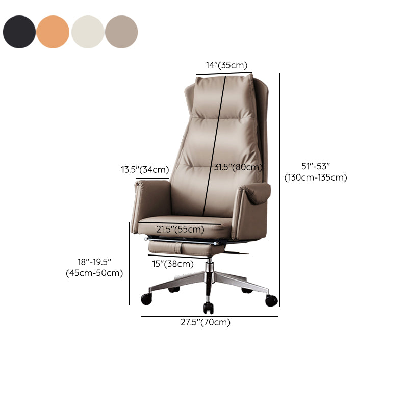 Modern Slide Office Chair Armless Leather Adjustable Seat Height Desk Chair with Wheels