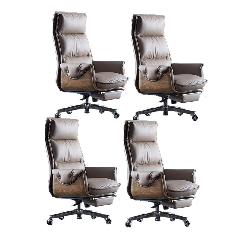 Modern Slide Office Chair Leather Armless Adjustable Seat Height Chair with Wheels