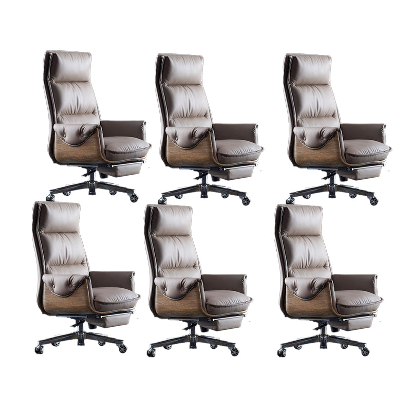 Modern Slide Office Chair Leather Armless Adjustable Seat Height Chair with Wheels