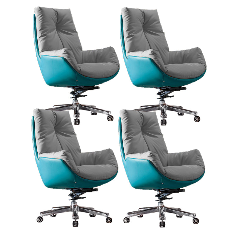 Modern Slide Office Chair Armless Adjustable Seat Height Desk Chair with Wheels