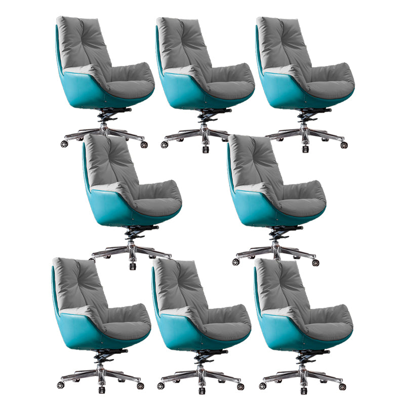 Modern Slide Office Chair Armless Adjustable Seat Height Desk Chair with Wheels