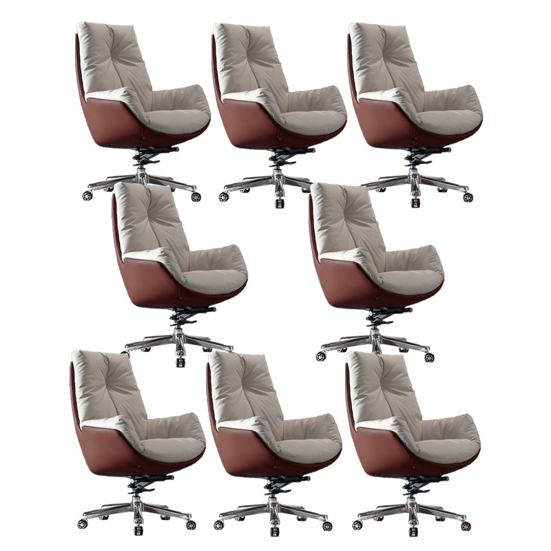 Modern Slide Office Chair Armless Adjustable Seat Height Desk Chair with Wheels