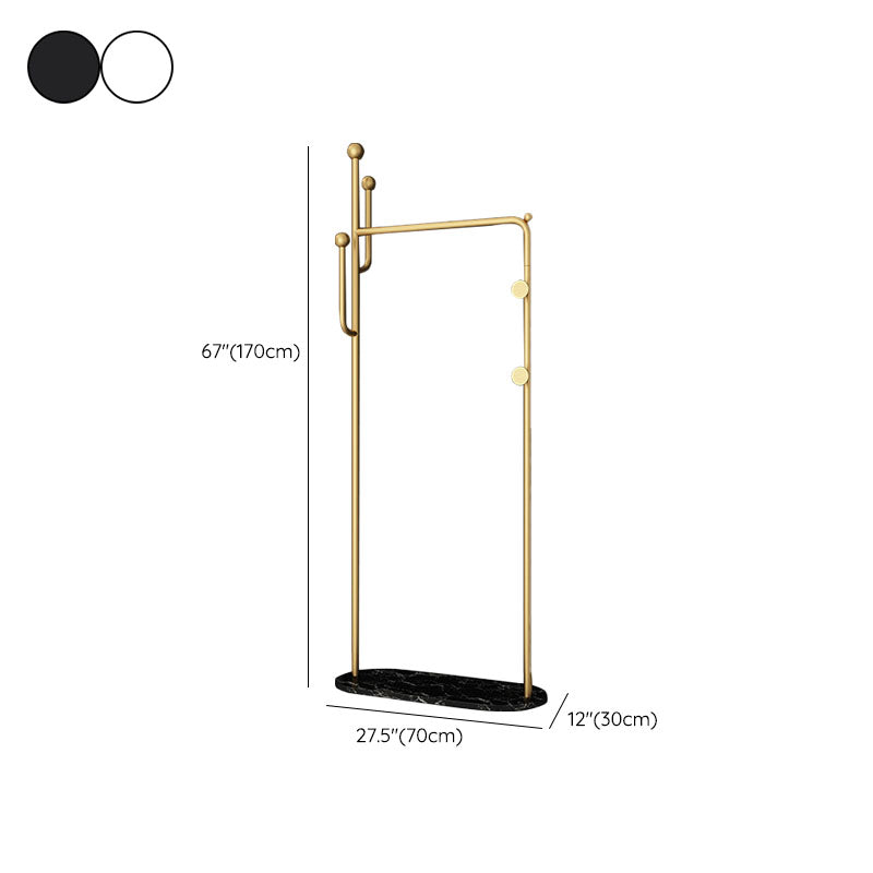 Free Standing Hall Stand Glam Style Metal Hall Stand with Hook