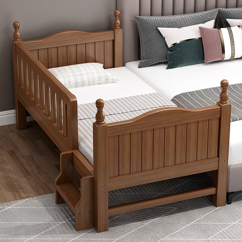 Mini Convertible Baby Crib in Brown Traditional Solid Wood Crib