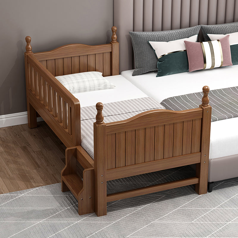 Mini Convertible Baby Crib in Brown Traditional Solid Wood Crib