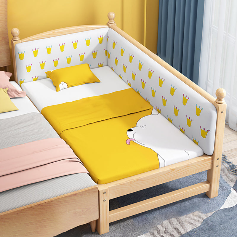 Modern Nursery Crib Solid Wood Nursery Crib Bed with Guardrail