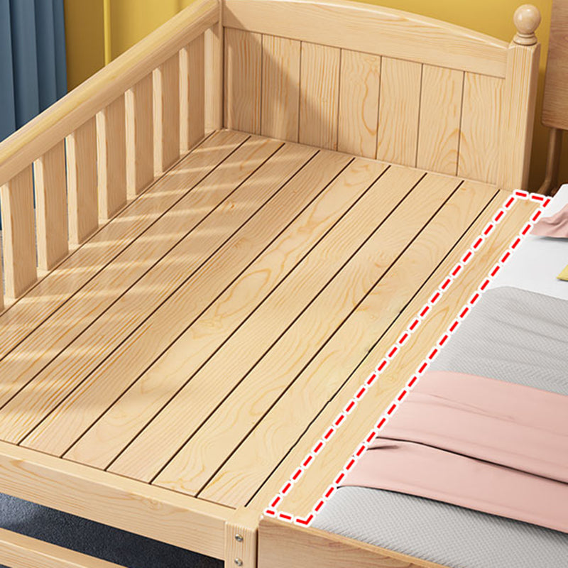 Modern Nursery Crib Solid Wood Nursery Crib Bed with Guardrail