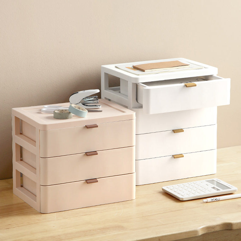 Modern File Cabinet Solid Color Plastic Filing Cabinet for Home Office