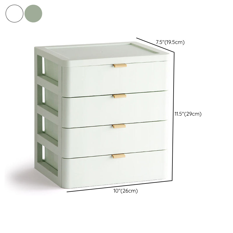 Modern File Cabinet Solid Color Plastic Filing Cabinet for Home Office