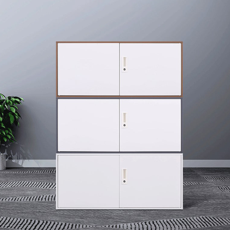 Contemporary File Cabinet Metal Frame Fire-Resistant Key Lock Lateral File Cabinet