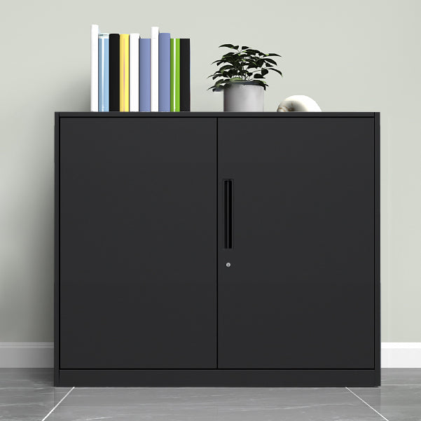 Contemporary File Cabinet Steel Frame Fire-Resistant Key Lock Lateral File Cabinet