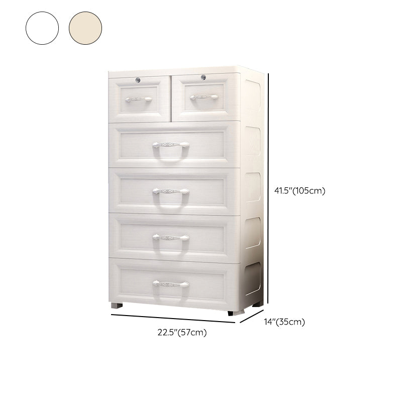 Contemporary Kids Dressers Plastic Vertical Nursery Dresser for Home