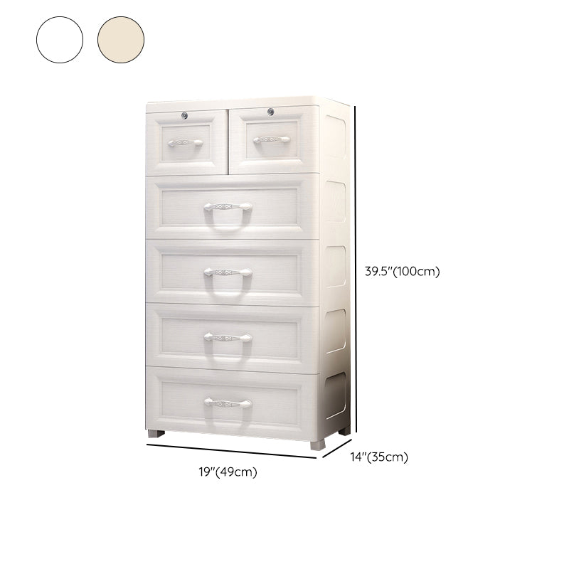 Contemporary Kids Dressers Plastic Vertical Nursery Dresser for Home