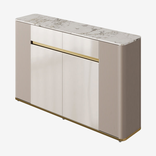 Glam Sideboa Stone Adjustable Shelving Side Board with Cabinets and Drawers