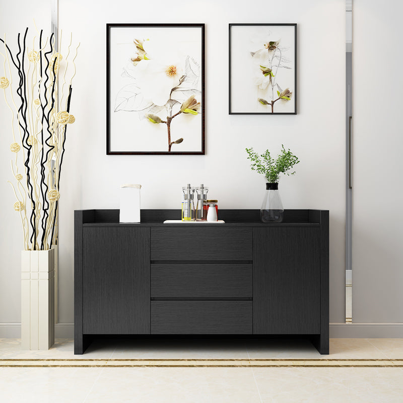 Wood Dining Server Modern Style Side Board with Drawers and Cabinets