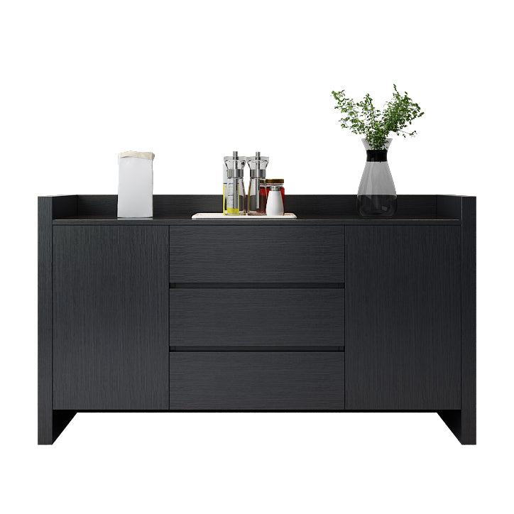 Wood Dining Server Modern Style Side Board with Drawers and Cabinets