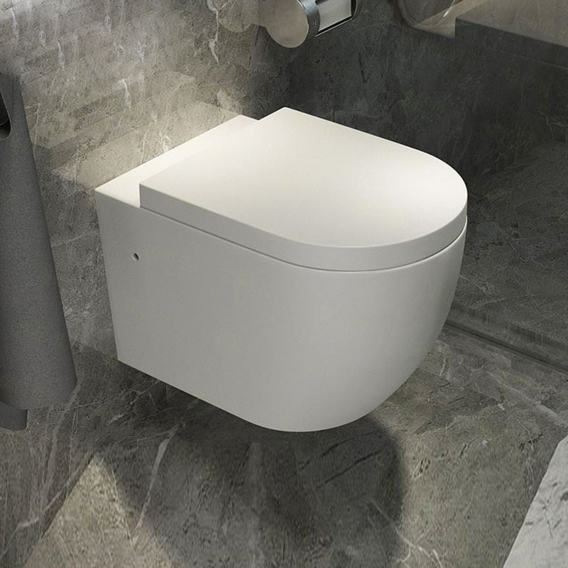 Modern White Ceramic Flush Toilet Wall Mount Urine Toilet with Seat for Washroom