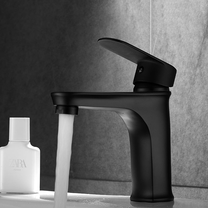 Vanity Sink Faucet Waterfall Spout Single Handle Faucet with LED Light