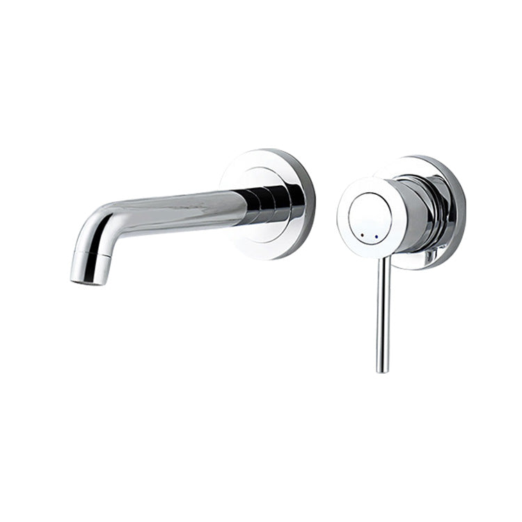 Wall Mounted Bathroom Faucet Single-handle Low Arc Chrome Faucet