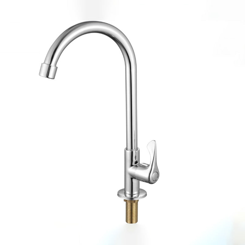 Contemporary Single Handle Kitchen Faucet Brass 1-Hold Bar Faucet