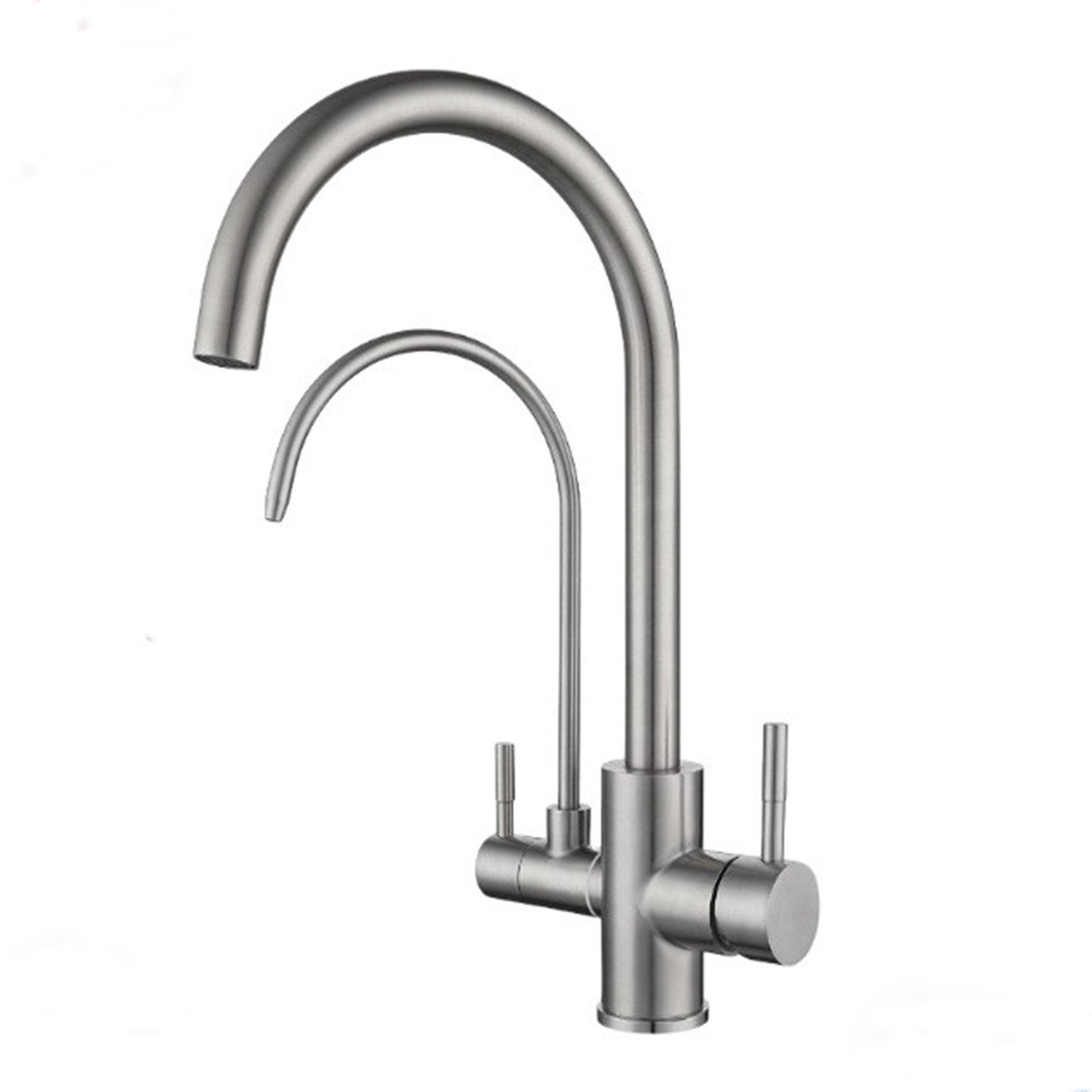 Modern Spray Kitchen Faucet Stainless Steel Swivel Spout with Water Dispenser Sink Faucet