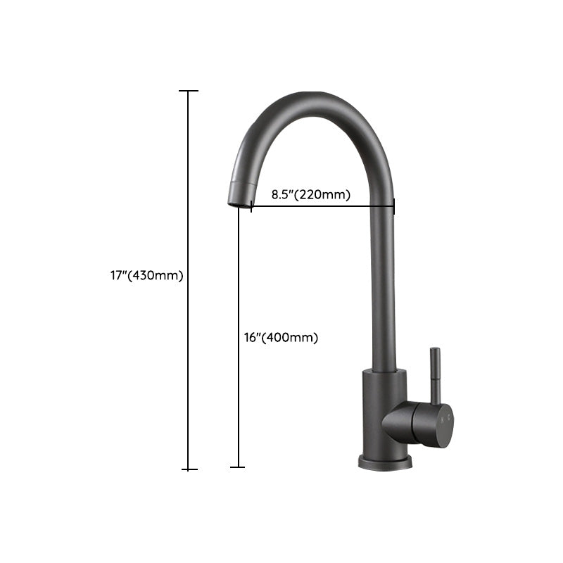 Modern Spray Kitchen Faucet Stainless Steel Swivel Spout Bridge Faucet