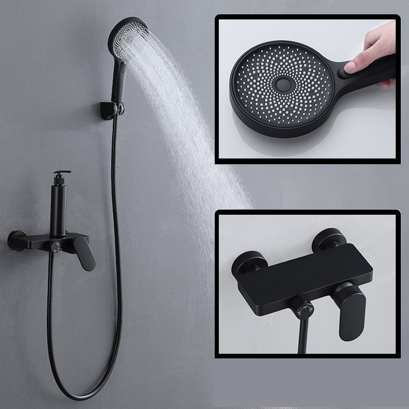 Modern Shower System Solid Color Adjustable Spray Pattern Shower Set