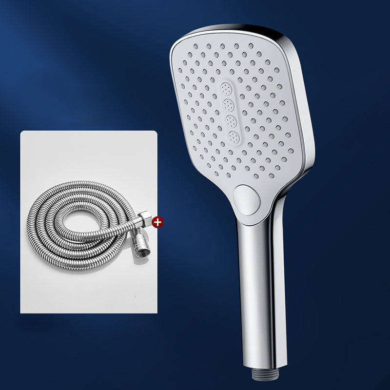 Contemporary Fixed Shower Head Square Metal Shower Head Combo