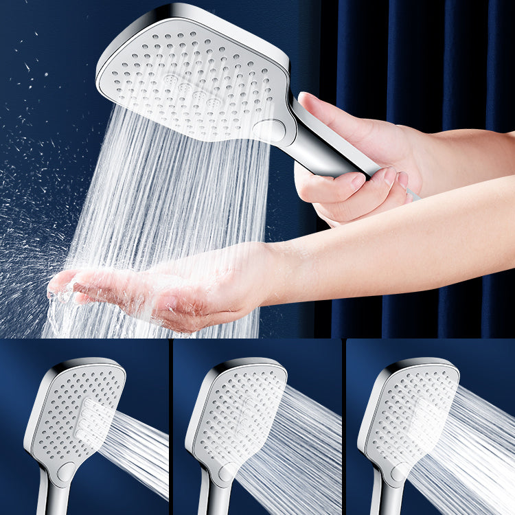 Contemporary Fixed Shower Head Square Metal Shower Head Combo