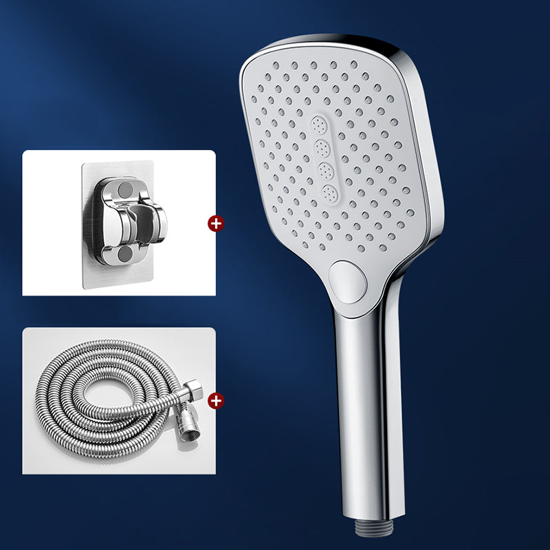 Contemporary Fixed Shower Head Square Metal Shower Head Combo