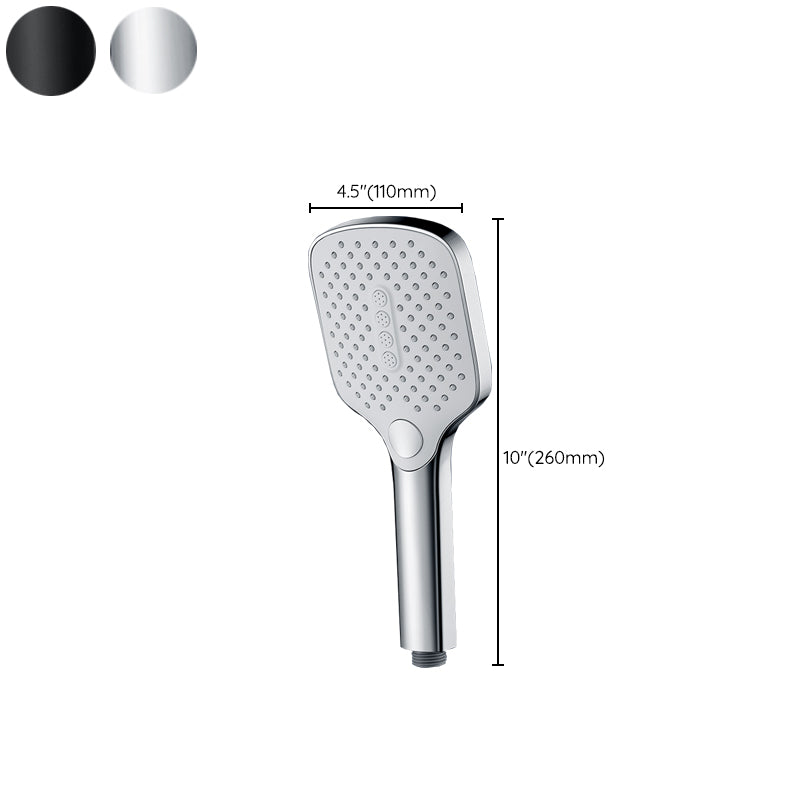 Contemporary Fixed Shower Head Square Metal Shower Head Combo