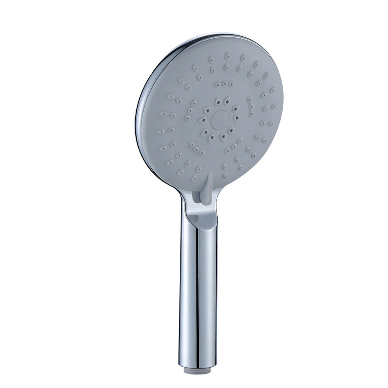 Silver Shower Head Combo Metal Modern 5-Spray Patterns Shower Heads