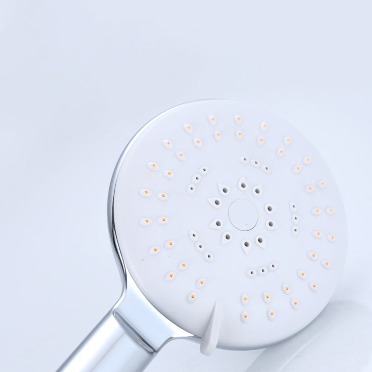 Silver Shower Head Combo Metal Modern 5-Spray Patterns Shower Heads