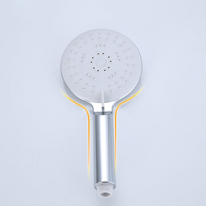 Silver Shower Head Combo Metal Modern 5-Spray Patterns Shower Heads