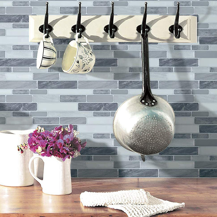 Square Peel and Stick Tiles Plastic Indoor Peel & Stick Subway Tile