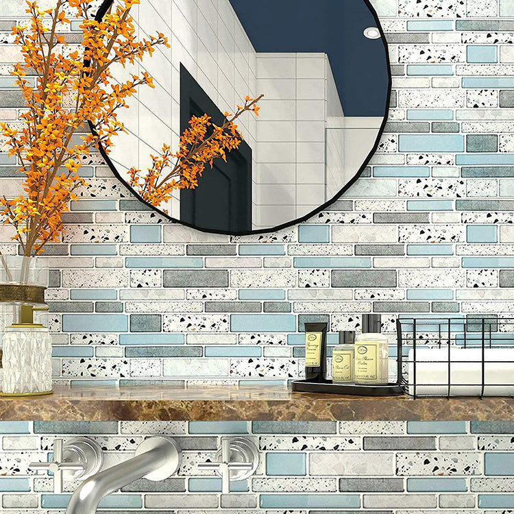 Square Peel and Stick Tiles Plastic Indoor Peel & Stick Subway Tile