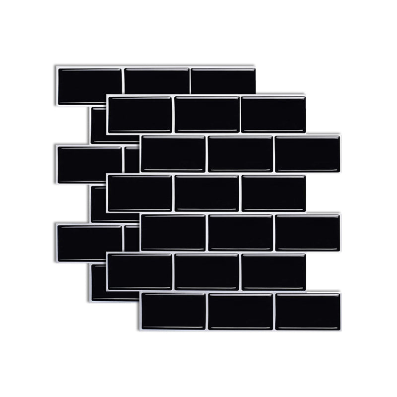 Square Peel and Stick Tiles Plastic Indoor Peel & Stick Subway Tile