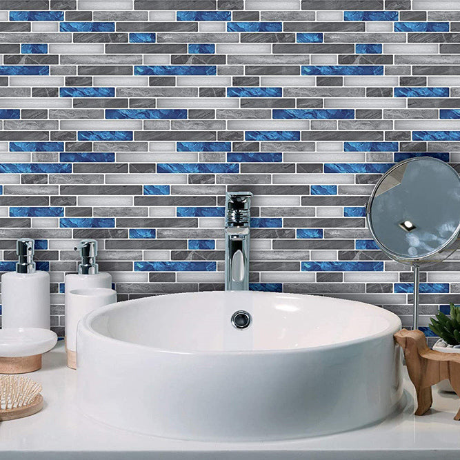 Square Peel and Stick Tiles Plastic Indoor Peel & Stick Subway Tile