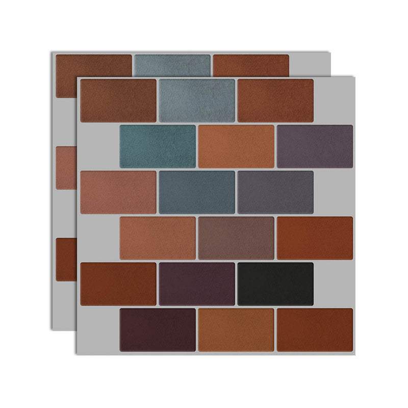 Square Peel and Stick Tiles Plastic Indoor Peel & Stick Subway Tile