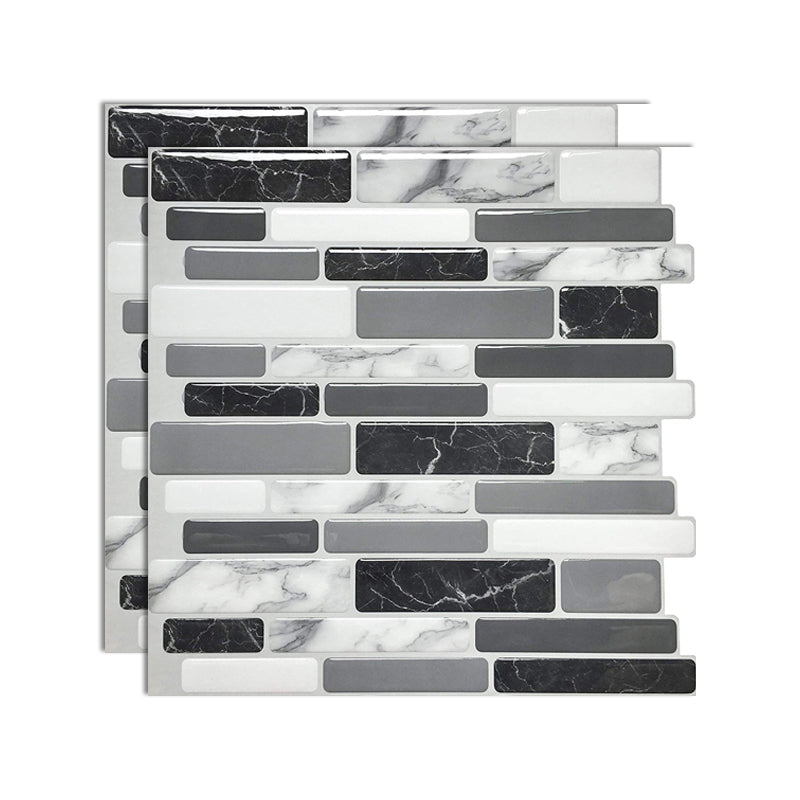 Square Peel and Stick Tiles Plastic Indoor Peel & Stick Subway Tile