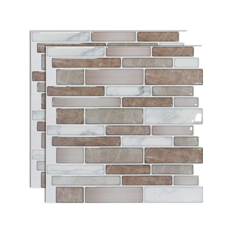 Square Peel and Stick Tiles Plastic Indoor Peel & Stick Subway Tile