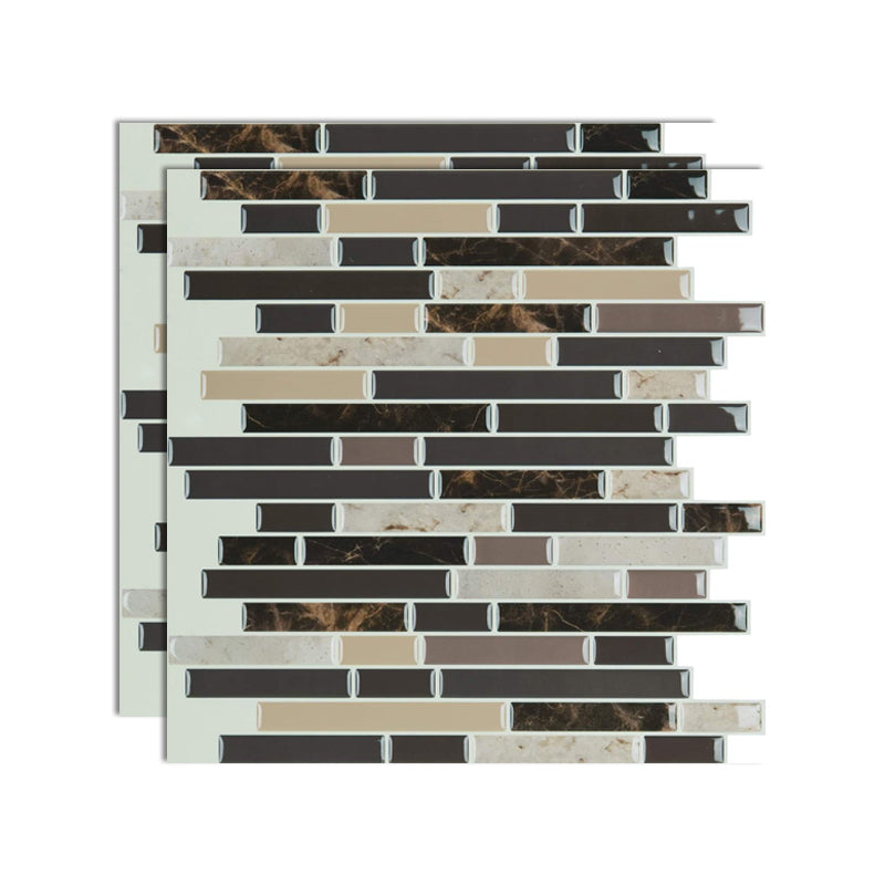 Square Peel and Stick Tiles Plastic Indoor Peel & Stick Subway Tile