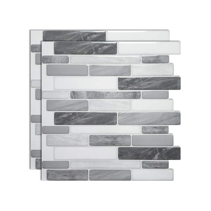 Square Peel and Stick Tiles Plastic Indoor Peel & Stick Subway Tile